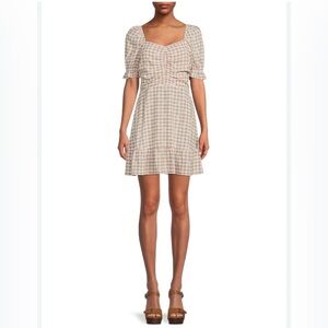 No Boundaries Nwt Gingham Floral Dress